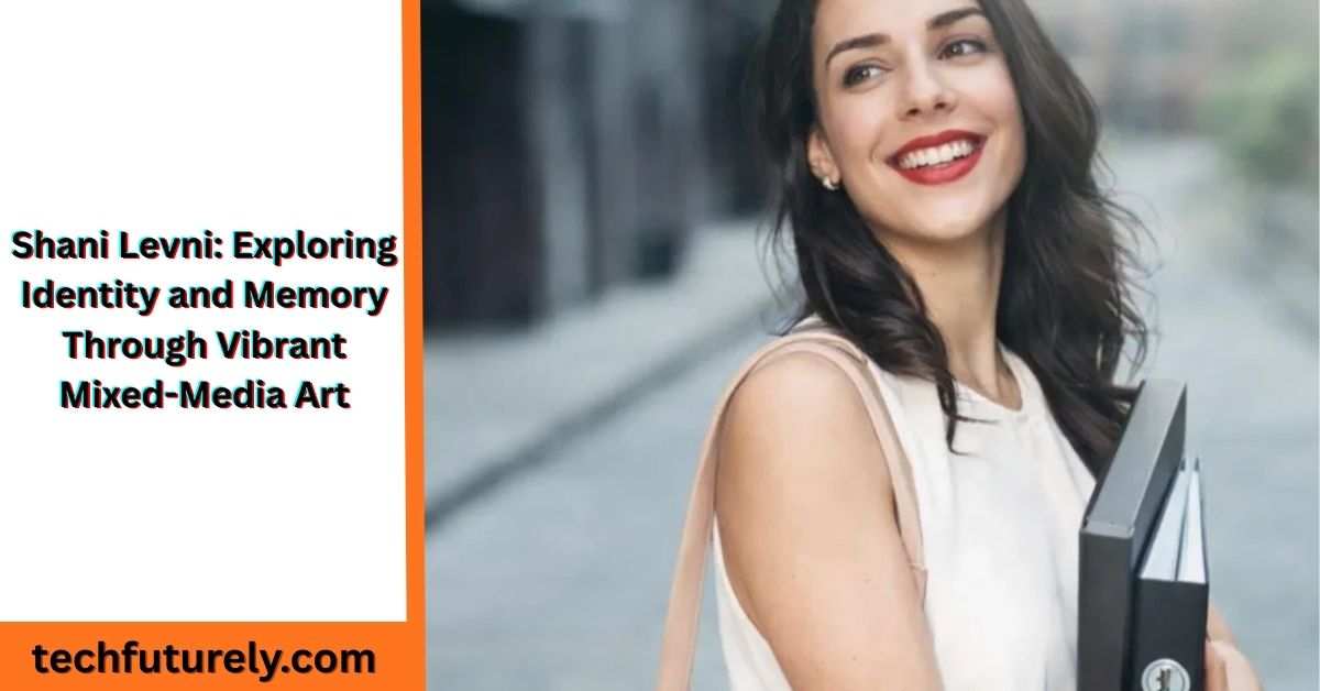 Shani Levni mixed-media painting showing bold colors and layered textures