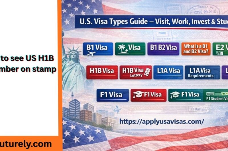 Where to see US H1B visa number on stamp