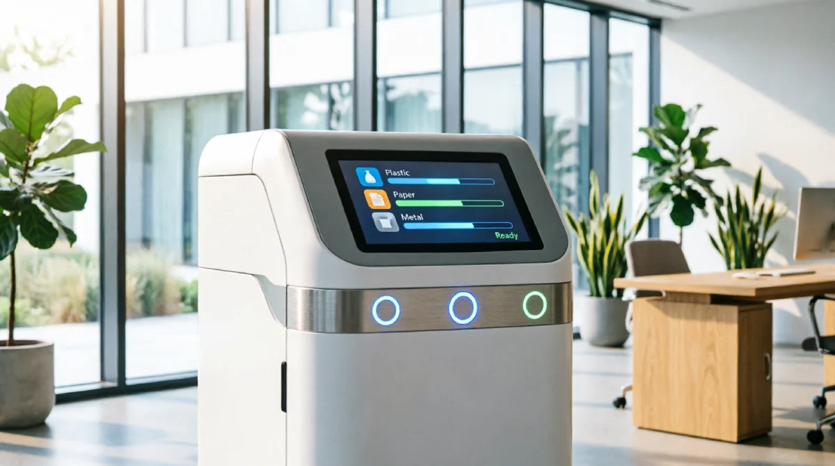 MataRecycler ecosystem with AI sorting bins mobile app and community platform